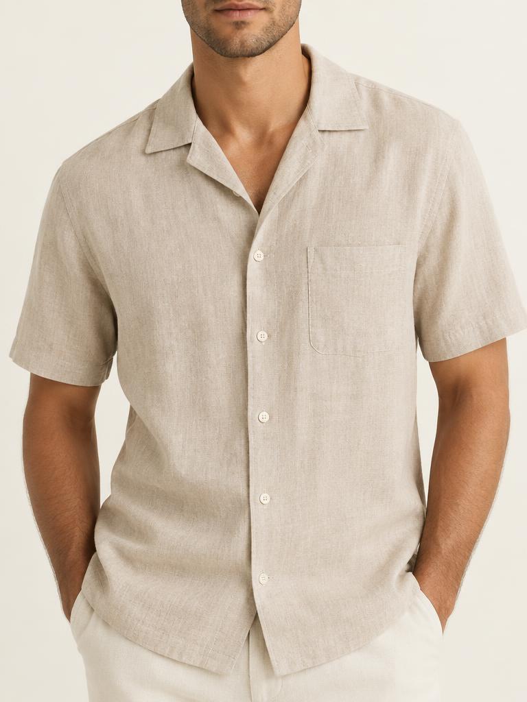 Sand Linen — Casual shirt · Camp collar